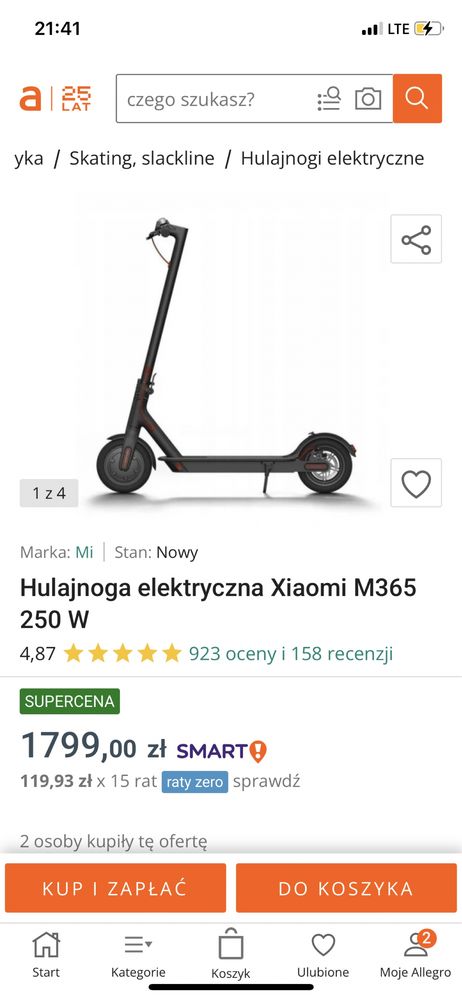 Hulajnoga xiaomi m365 sprawna