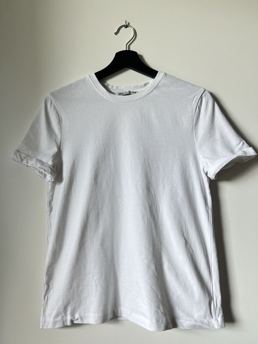 Nowa Biala Koszulka Zara heavy cotton