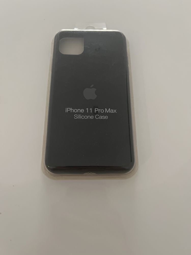 Capa preta silicone de iphone 11 Pro Max