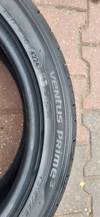 Nowe opony letnie demo Hankook Ventus Prime 3 . Rozmiar 215/45r18