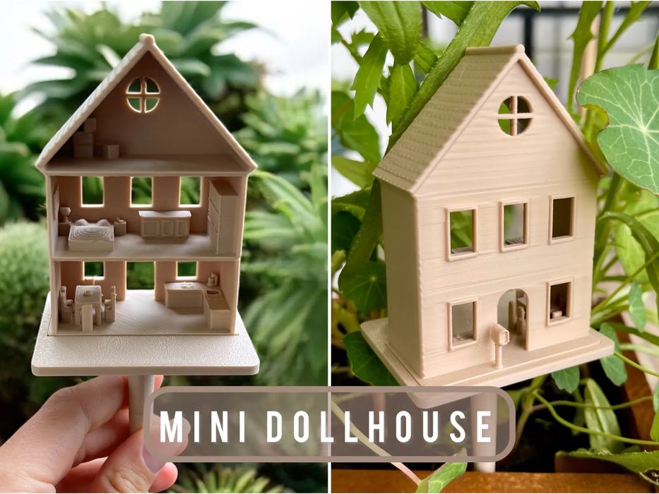 Mini Casa de Bonecas para Decorar ou Vasos