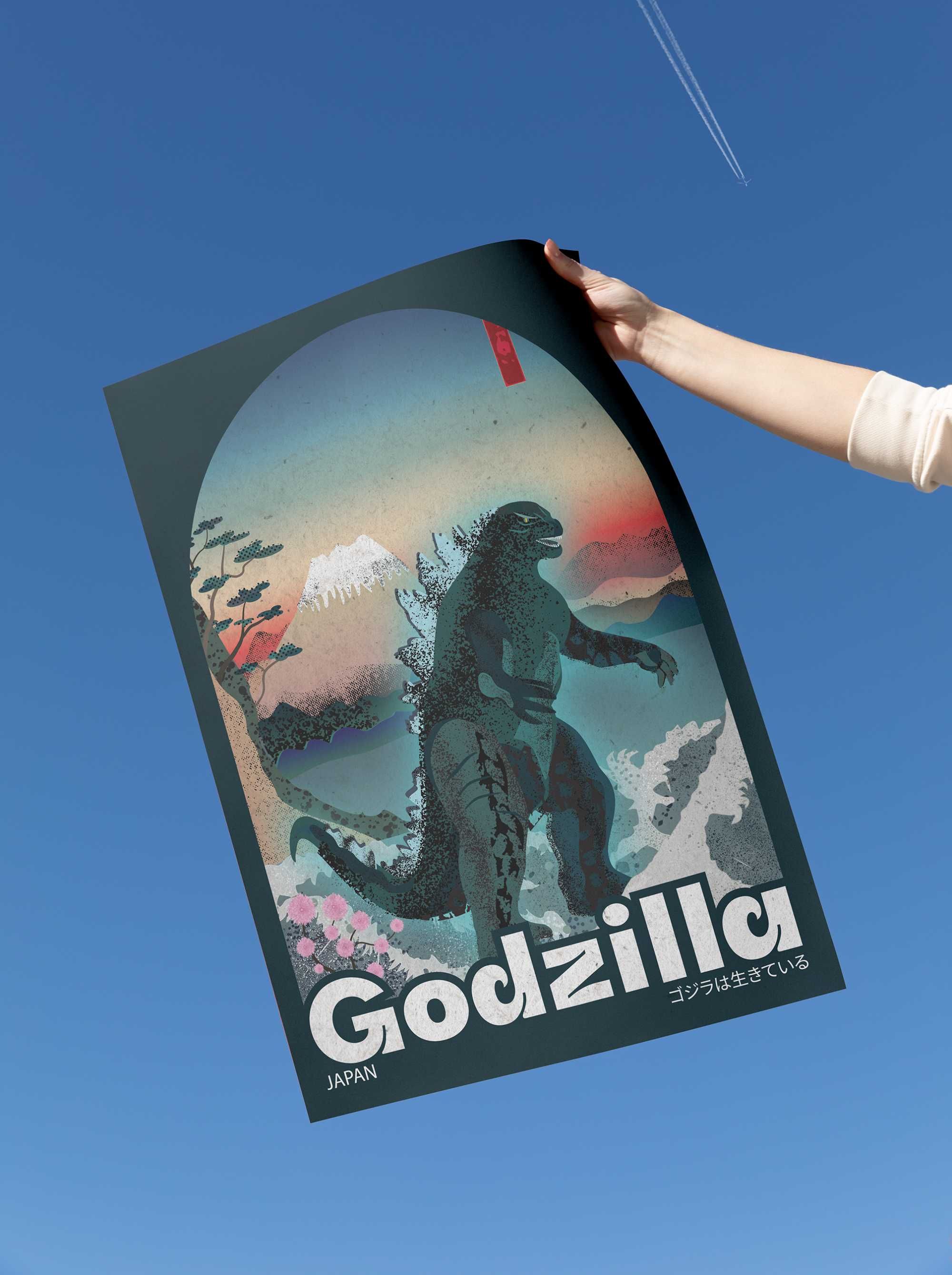 Plakat "Godzilla", 50x70 cm, nowy