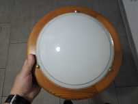 Lampa plafon  drewno-szkło 30cm