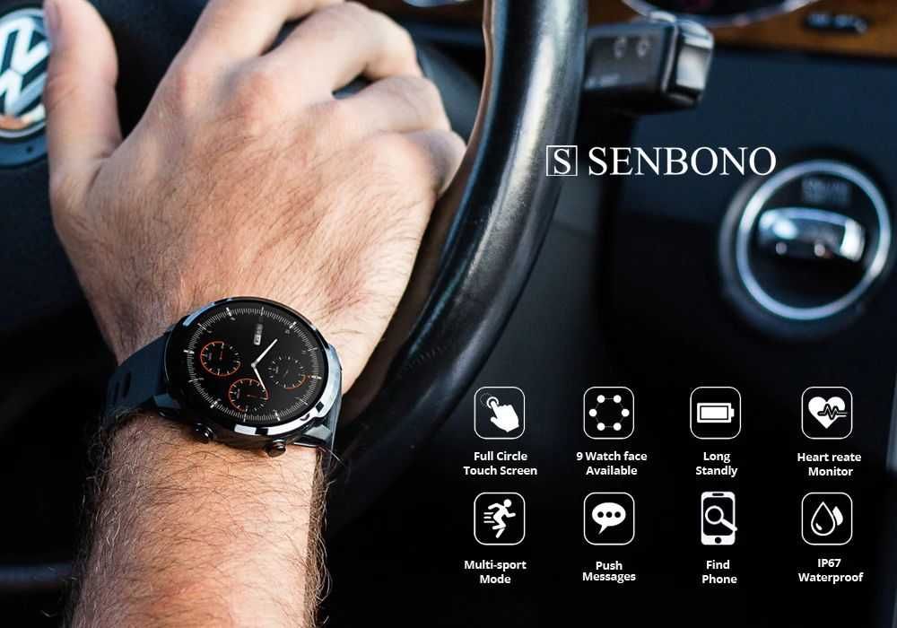 SENBONO S10Plus inteligentny zegarek monitorujący IP67