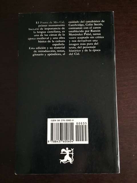 Livro "Poema de Mio Cid", edición de Colin Smith (em espanhol)