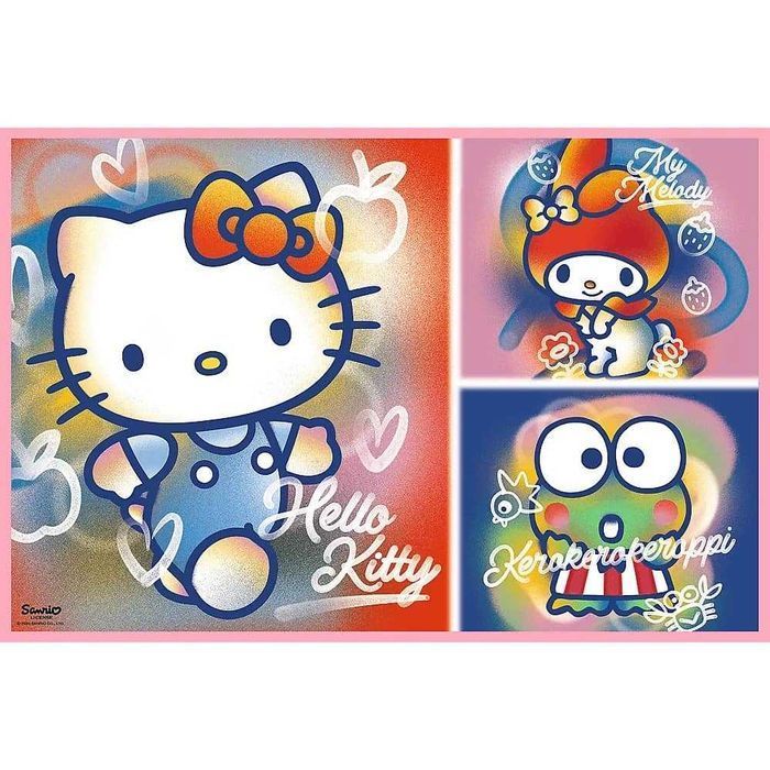 Puzzle dla dzieci 2x200 elementów Hello Kitty i przyjaciele