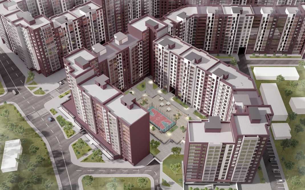 2-кімнатна 64 м², кухня 15 м², гардеробна,лоджія, балкон ЖК “Княгинин”