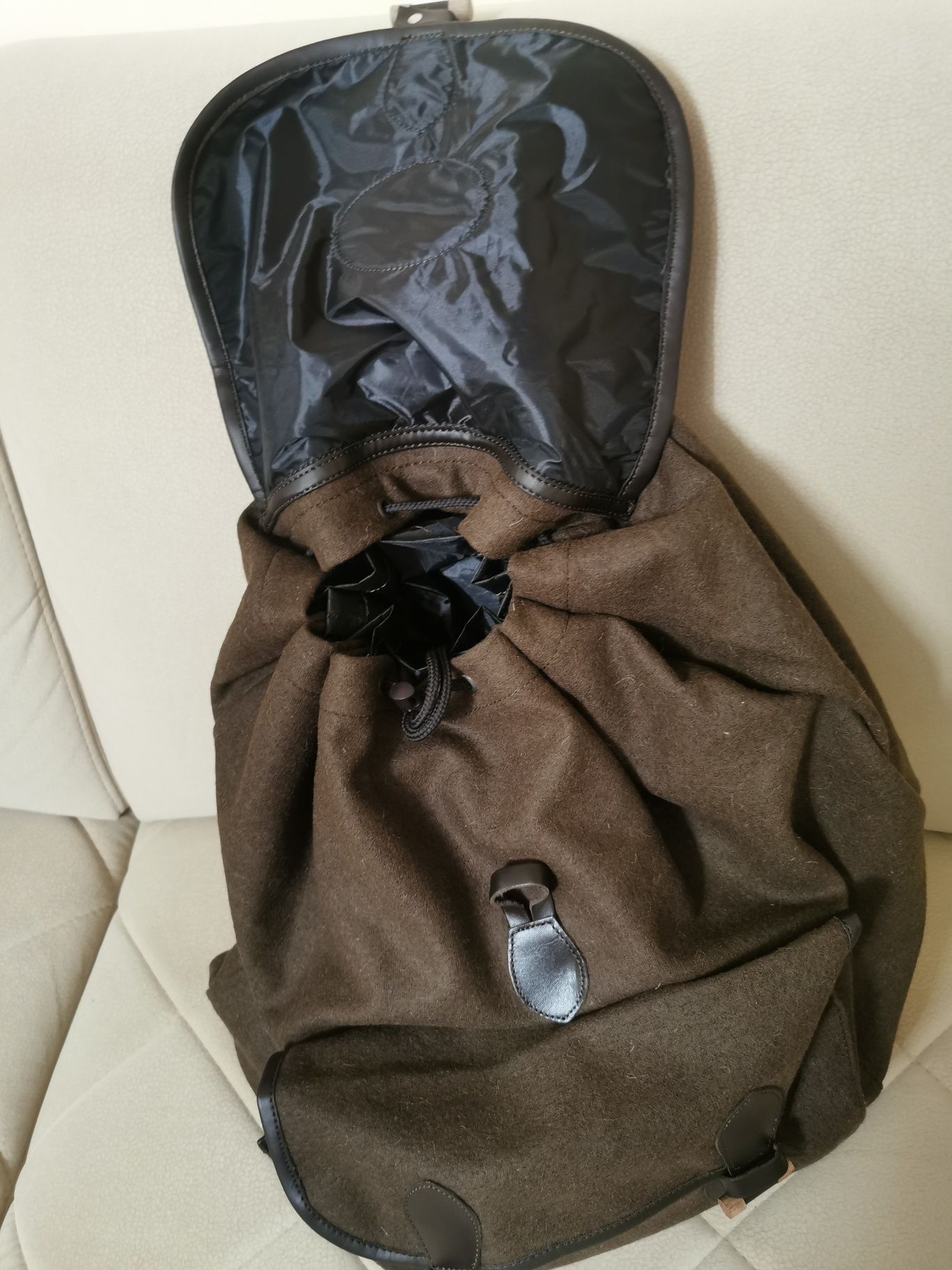 Plecak parforce wełniany skórzany outdoor