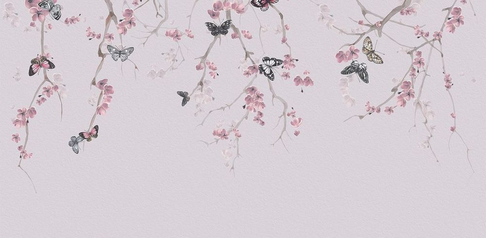 Fototapeta Kwiaty i Motyle Sakura 530x260cm premium, wada fabryczna
