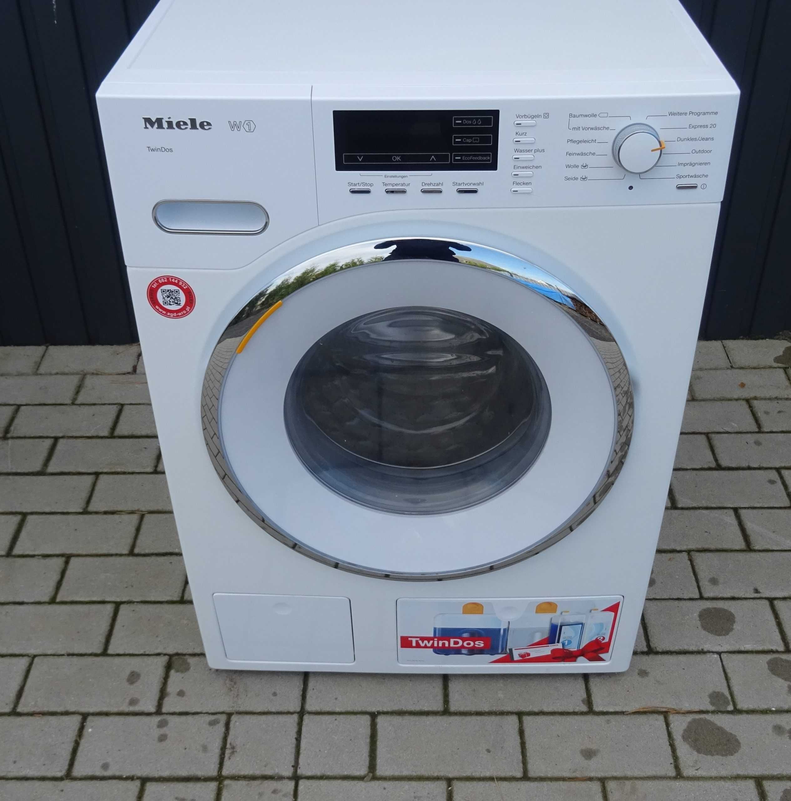 Zestaw AGD Miele. Pralka W1 + Suszarka z pompą ciepła T1, 8kg, TwinDos