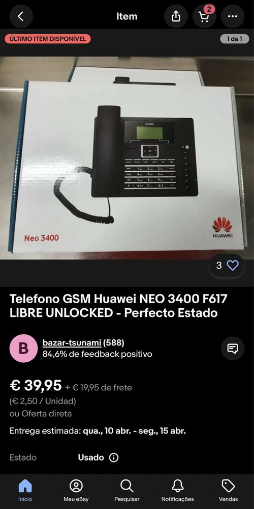 Lote Telefones “ Huawei Neo 3400 “