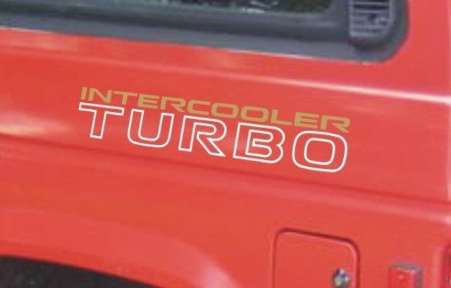 Autocolantes Jipes Mitsubishi Pajero MK1 intercooler TURBO