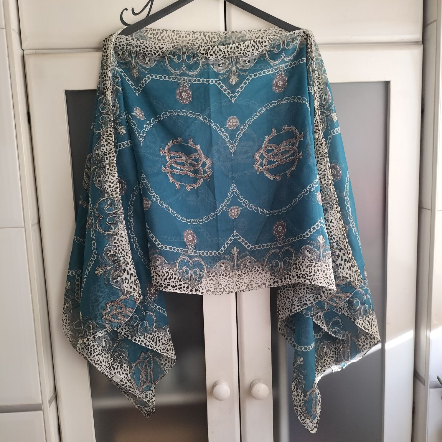 Túnica azul ciano tamanho único