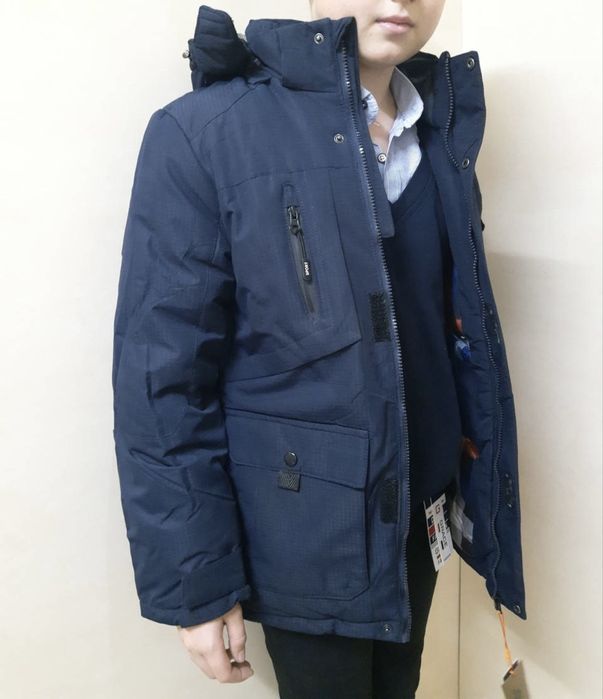 Пуховик Зимова термо куртка парка подовжена для хлопчика підлітка