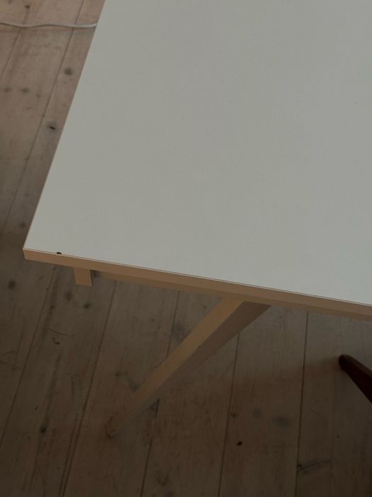Biale biurko retro na wymiar, 180×60 cm lata 60 prl