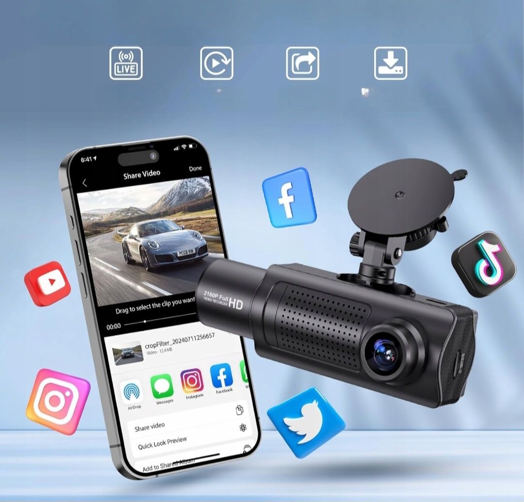 SHRINK LUCK 4K  X5 Wideorejestrator GPS Wi-Fi