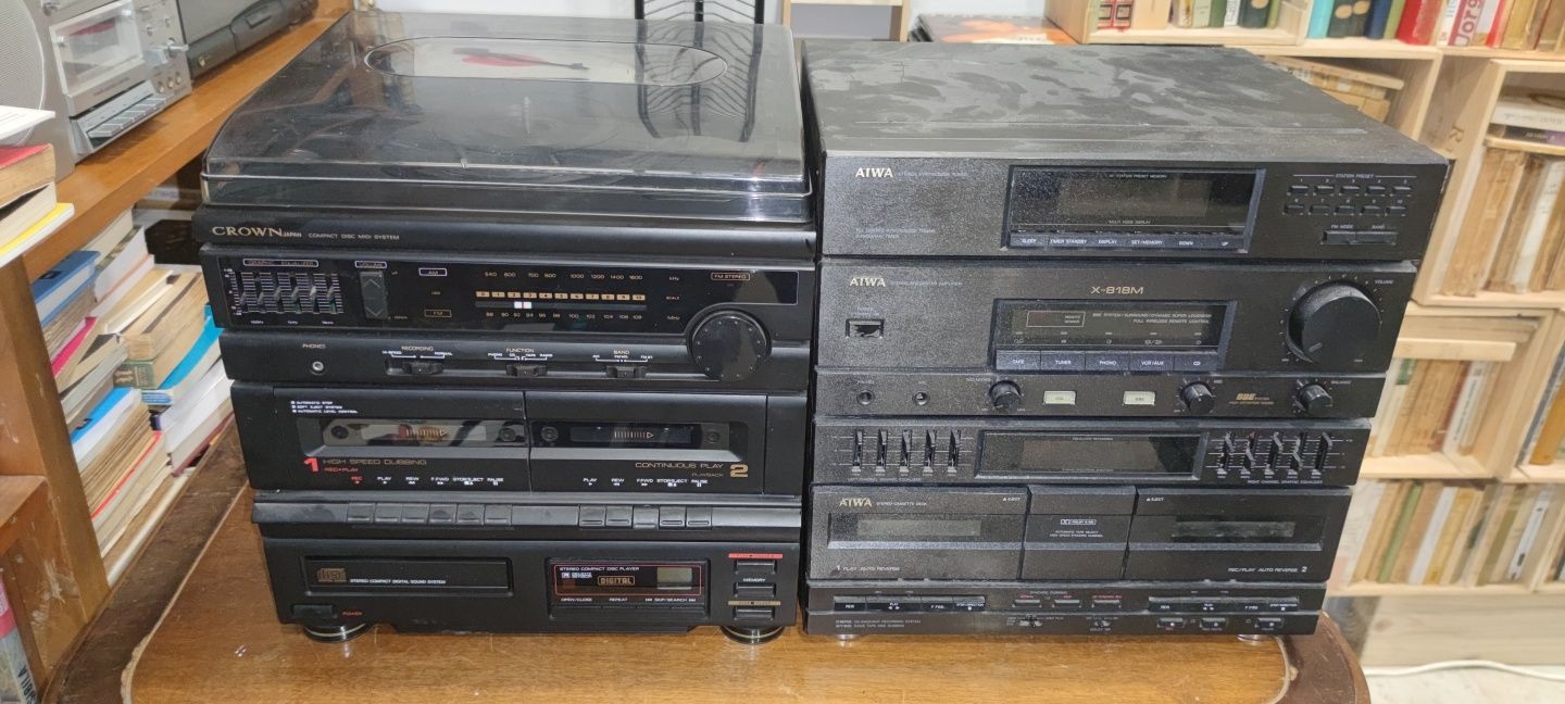 2 Aparelhagems - Aiwa + Crown - Ler anuncio