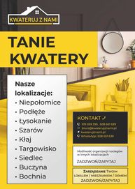 Noclegi/Kwatery pracownicze/ pokoje/Buczyna -Bochnia -Siedlec