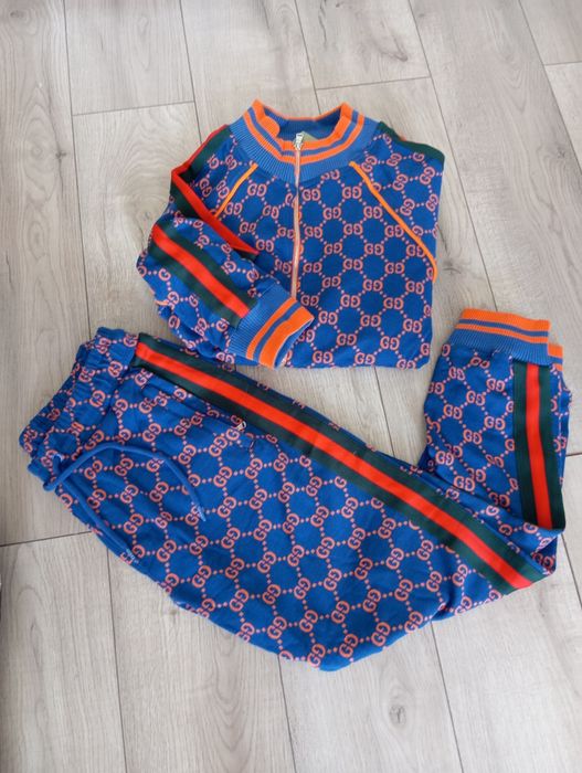 Męski dres Gucci XL niebieski w monogram