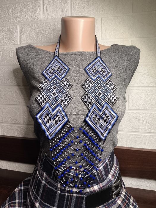 Гердан з бісеру Криза Кривулька Кольє  Силянка Вишиванка