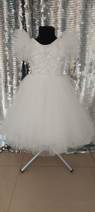 Дитячі святкові новорічніі сукні , детское нарядное платье сніжинка