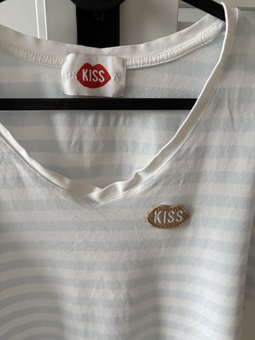 Plny Lala koszulka t-shirt w paski Kiss XXS XS S 32 34 36