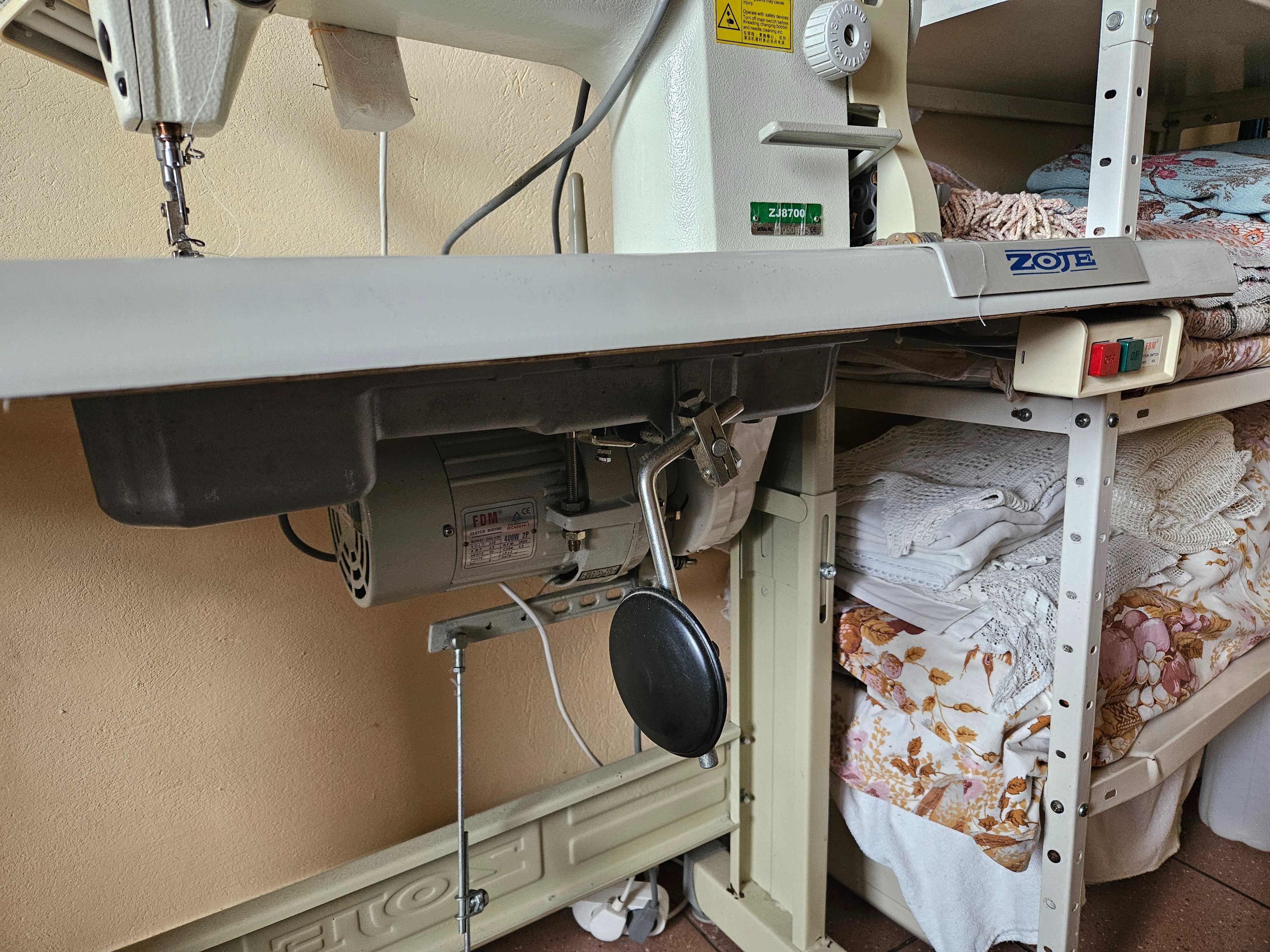 ZOJE ZJ8700 przemysłowa maszyna do szycia + silnik FDM 400W