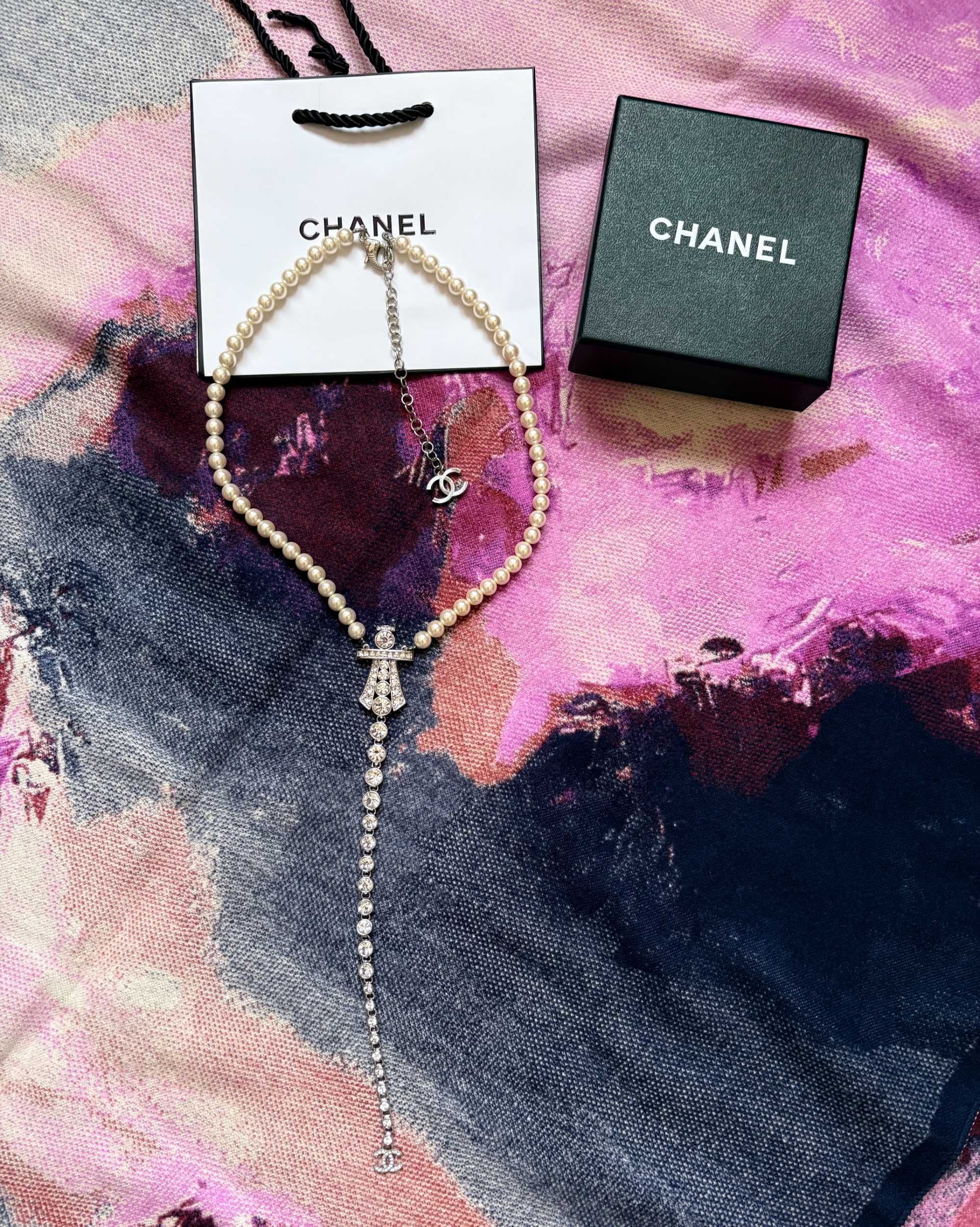 Chanel колье чокер с жемчугом
