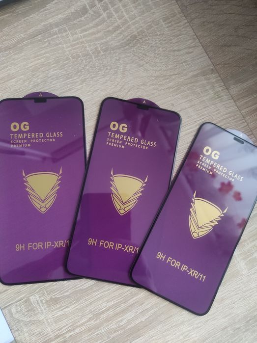 Закалённое защитное стекло iPhone Xr, iPhone 11,Redmi Note 9 Pro