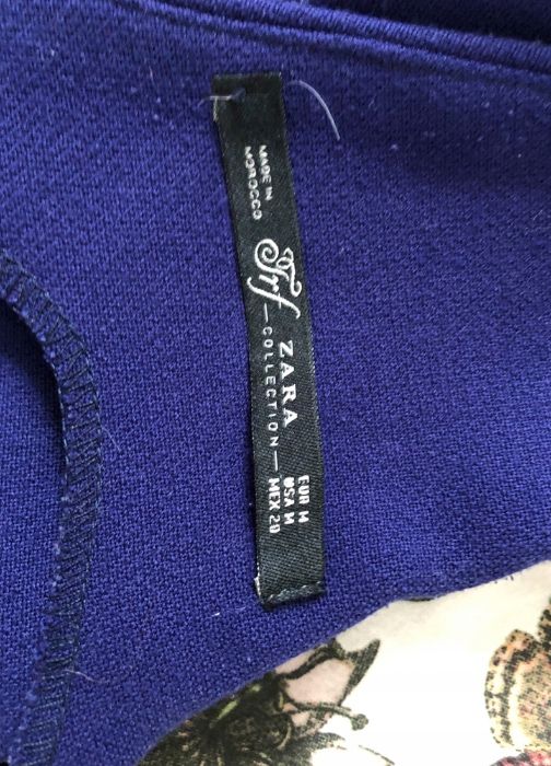 Zara granatowa sukienka ołówkowa, obcisła XS