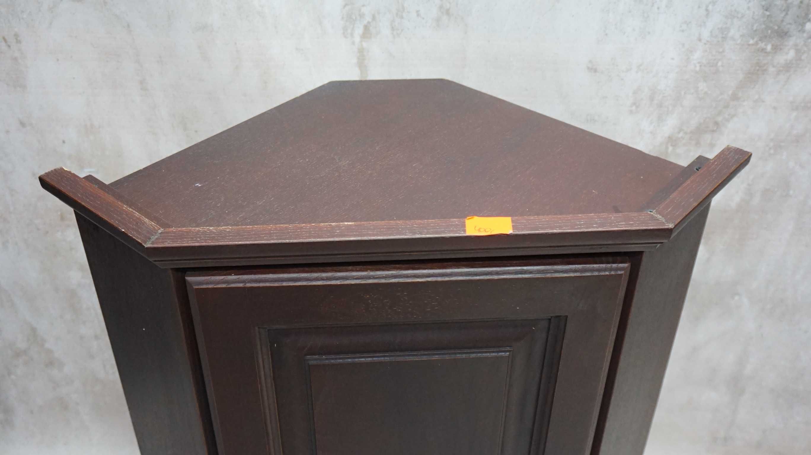 Szafka narożna wisząca  narożnik  kątnik w kolorze palisander