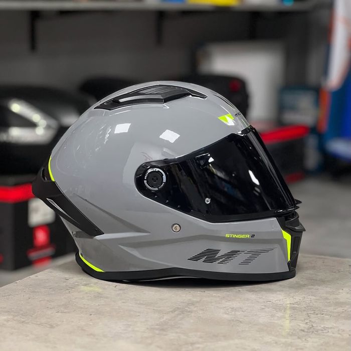 Мото шолом MT helmets stinger 2 шлем мт стінгер 2, іспанський сірий мт