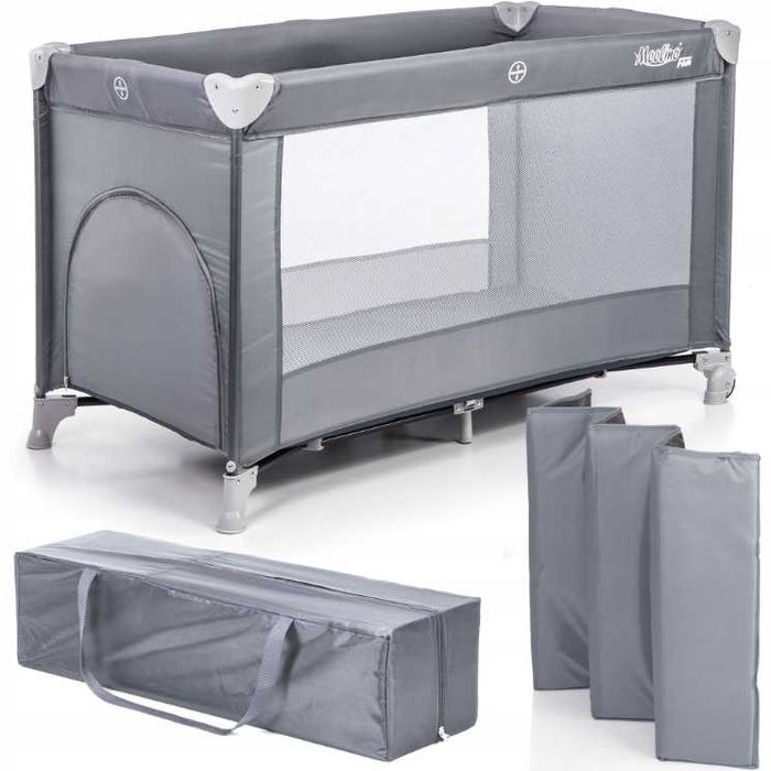 Łóżeczko Kojec Turystyczne Składane Idealne do Podróży 2w1 Bezpieczne