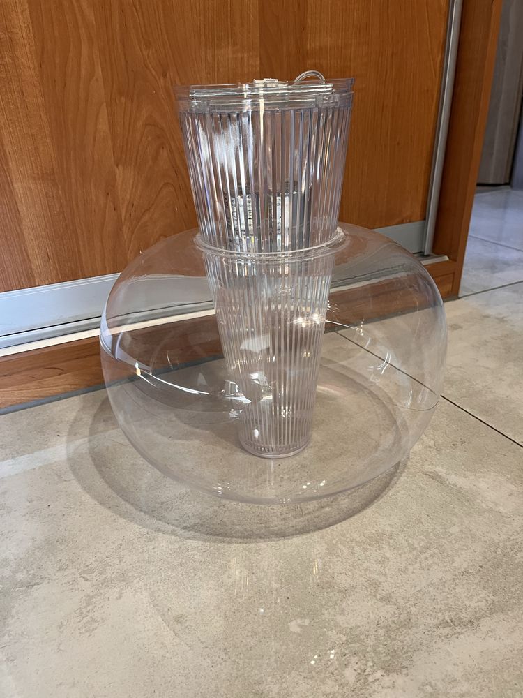 Lampa żyrandol kula plastik