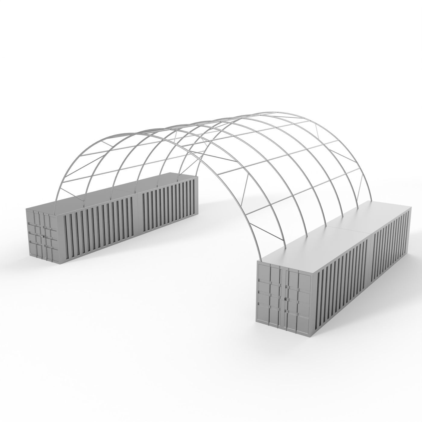 Zadaszenie kontenerowe 10x12m Całoroczna ochrona PVC 750g/m2