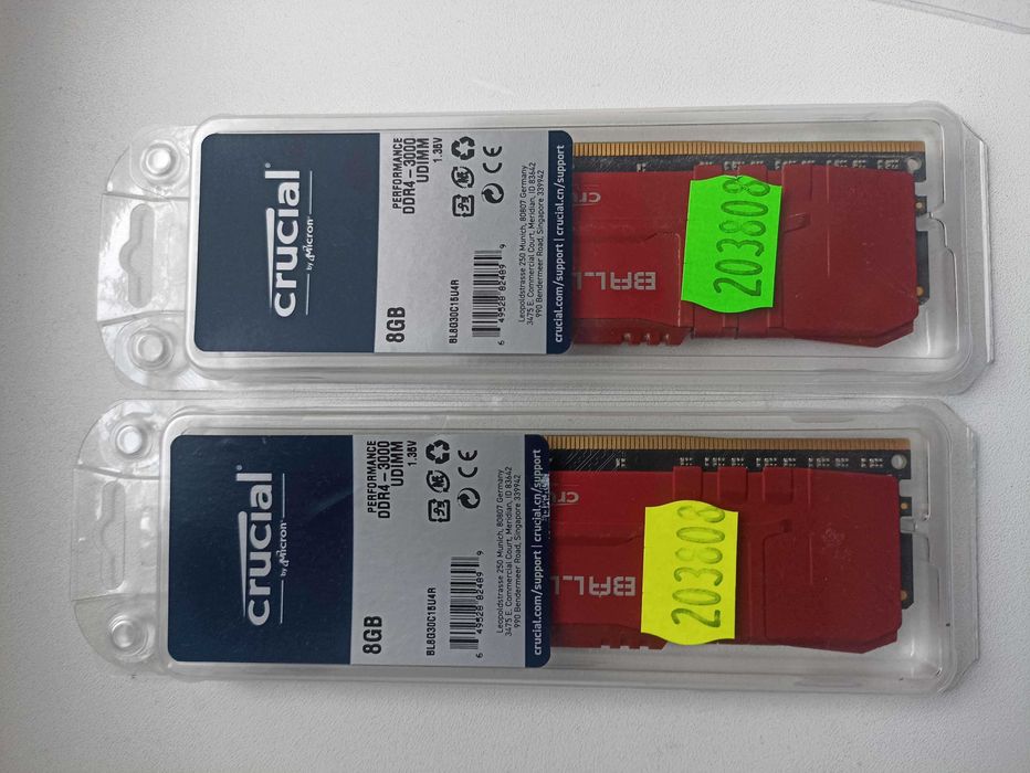 Оперативна пам’ять Crucial DDR4 16GB (2×8GB) 3000MHz | Dual Channel