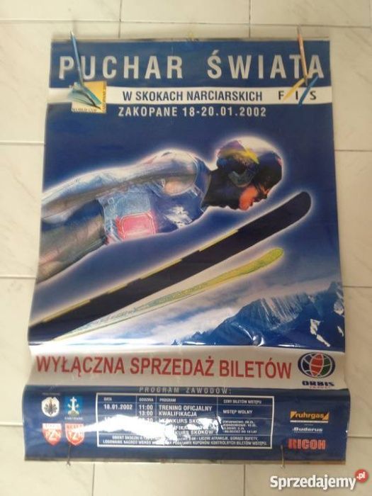 Plakat Adam Małysz Puchar Świata skoki narciarskie Zakopane 2002