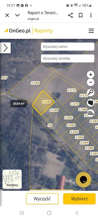 Działka pod zabudowę jednorodzinną lub bliźniak / podział na 2 działki