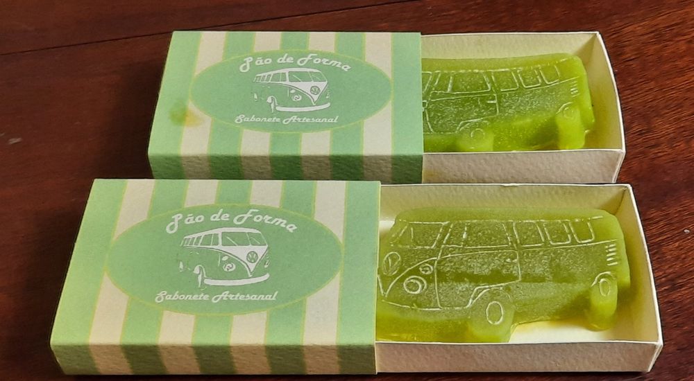 Dois sabonetes artesanais VW furgão T1 Volkswagen Transporter