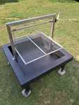 Grill ogrodowy 2w1, nierdzewny, palenisko.