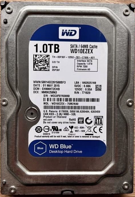 HDD 1 TB (wd 10ezex)
