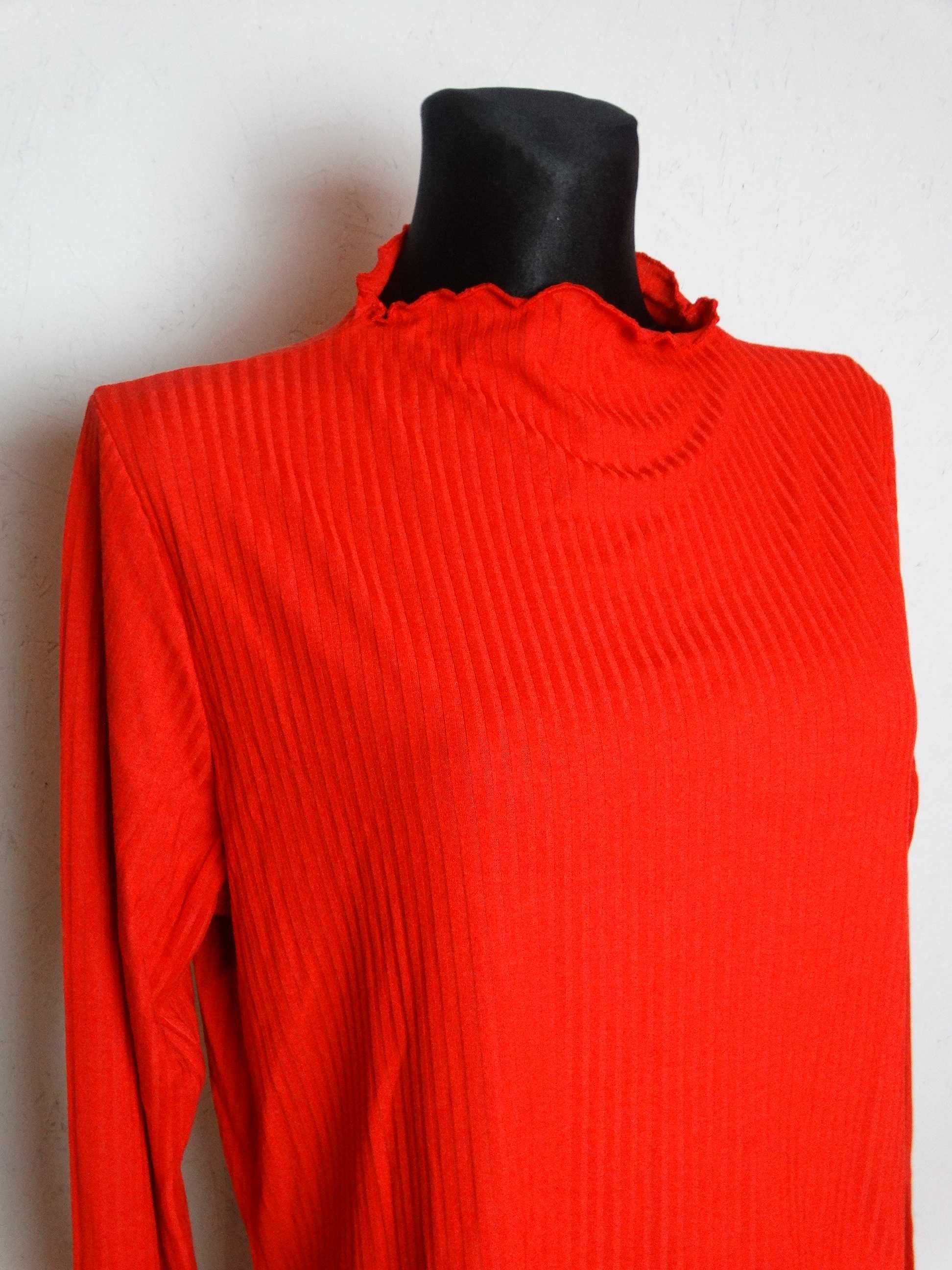 Czerwona prążkowana bluzka 44/46 Xxl xxxl