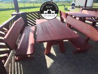 NOWE CENY! Meble ogrodowe drewniane góralskie. Lite drewno ławka stół