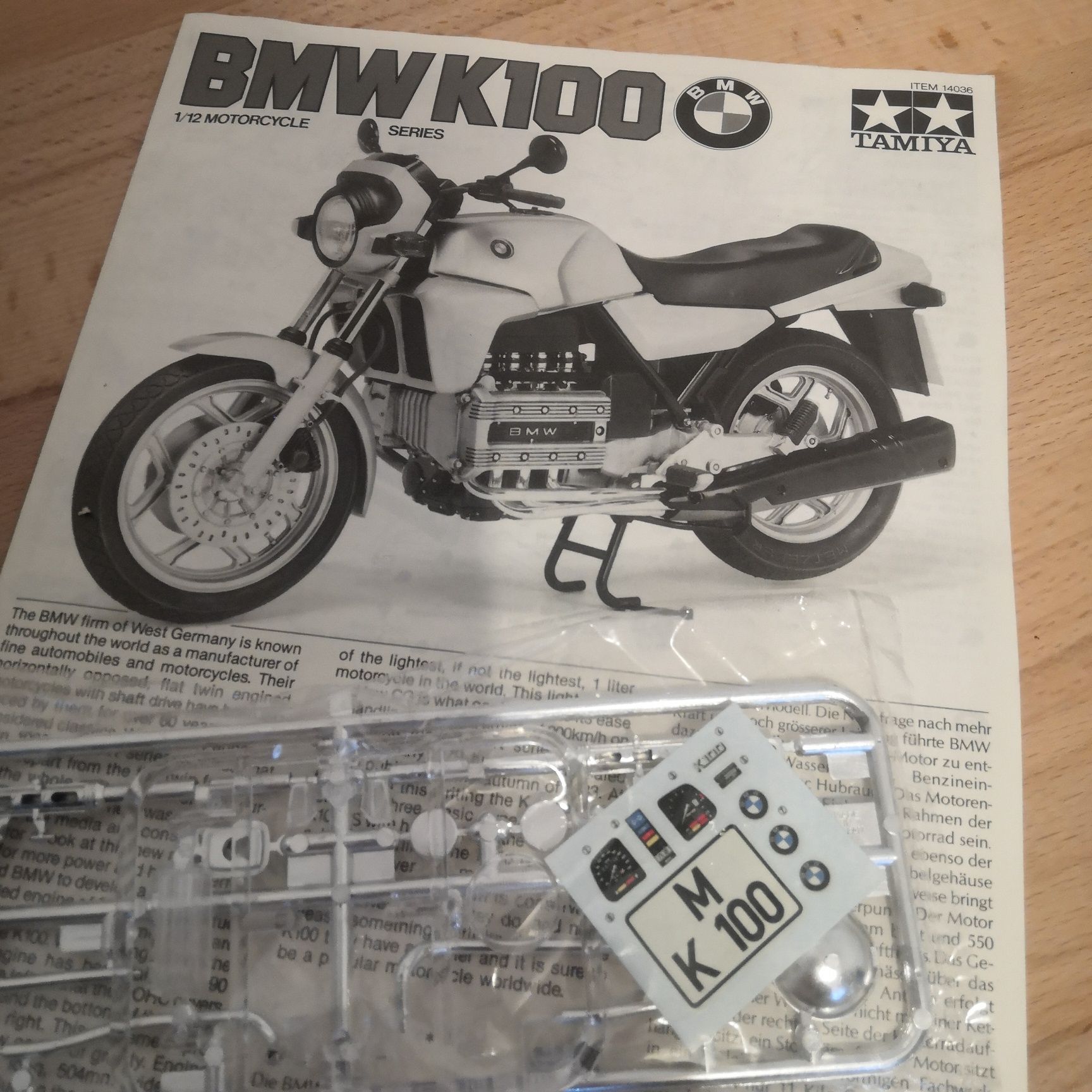 Tamiya 1:12 BMW K100 1/12 Tamiya 14036 Motor Revell Fujimi Hasegawa