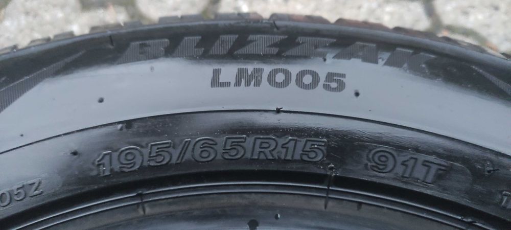 Opona zimowa bridgestone blizzak lm005  195/65 r15 1szt