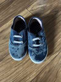 Tenisówki buty dla dziewczynki na gumkę jeansowe 25