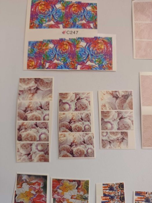 Zestaw wodnych naklejek na paznokcie zdobienia motyw kwiatowy