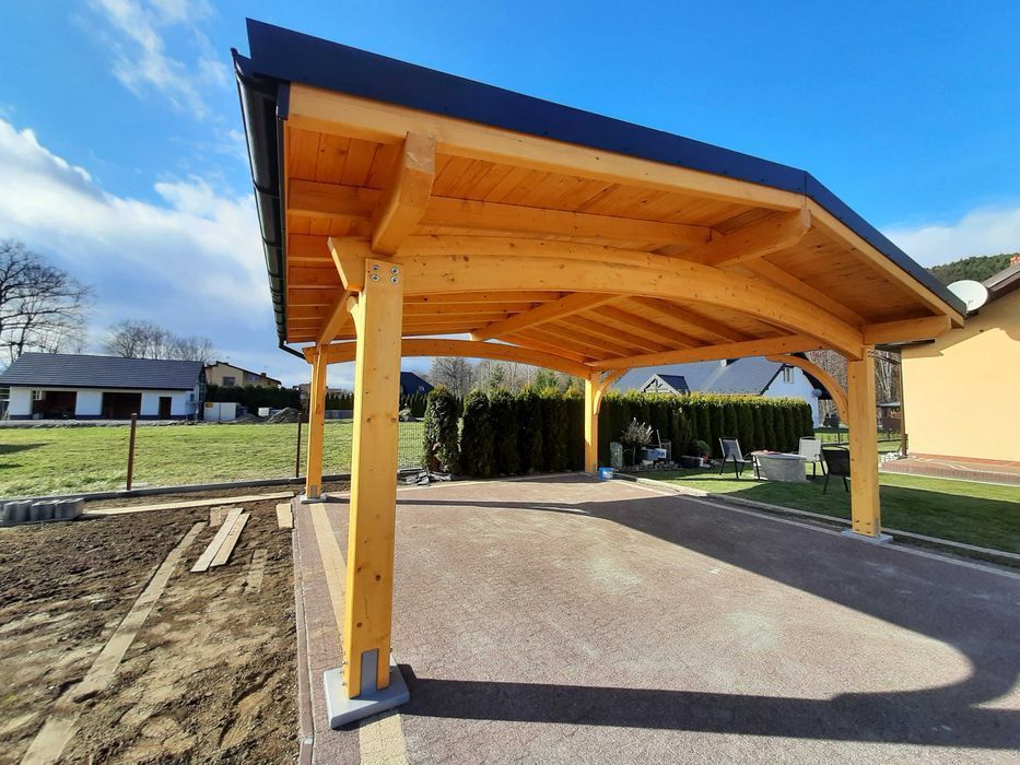 Wiata garażowa drewniana Italia 6M BSH