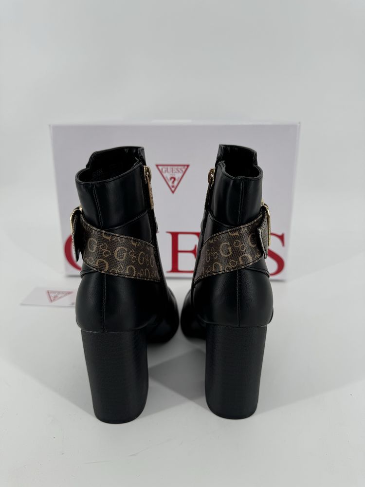 Czarne Eleganckie botki na obcasie GUESS Madella rozmiar 36 Oryginalne