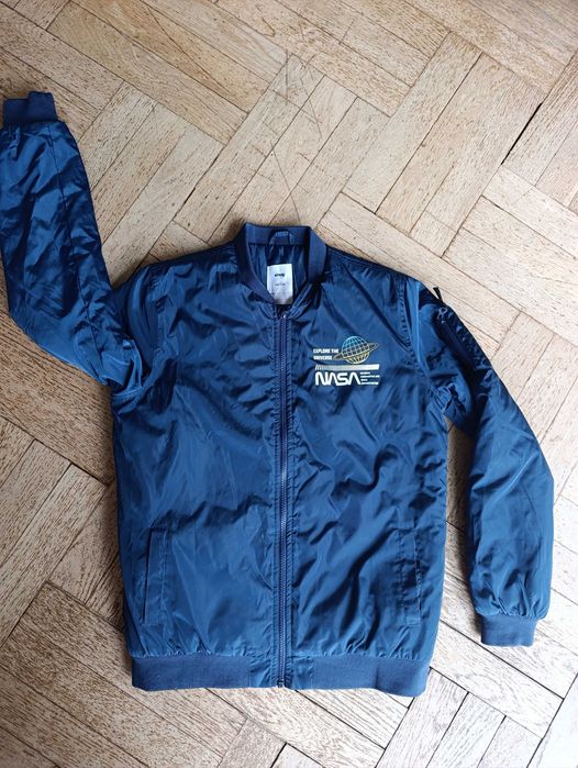 Sinsay Kurtka bomberrka ocieplana bejsbolówka rozm 164 granatową